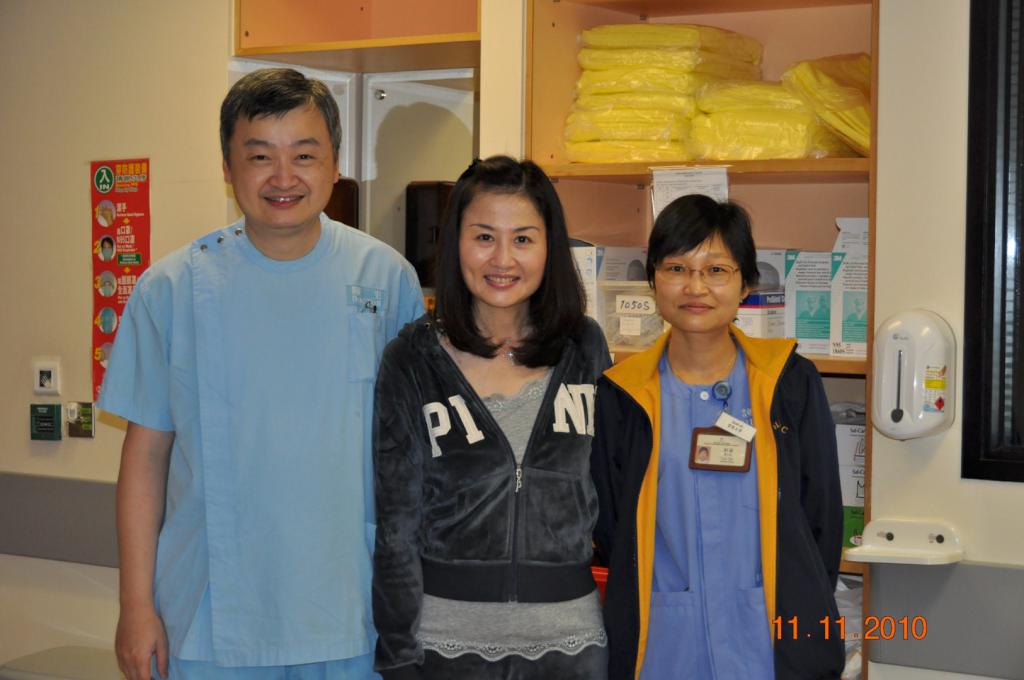 From left to right: Dr WW Yan, Angela, Ms LAU Lan