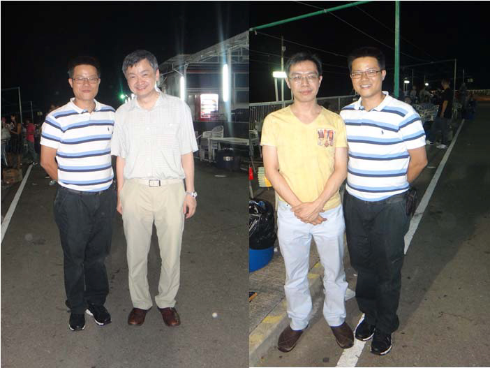 Dr David Huang with Dr WW Yan and Dr CW Lau at Whitehead, Hong Kong for BBQ