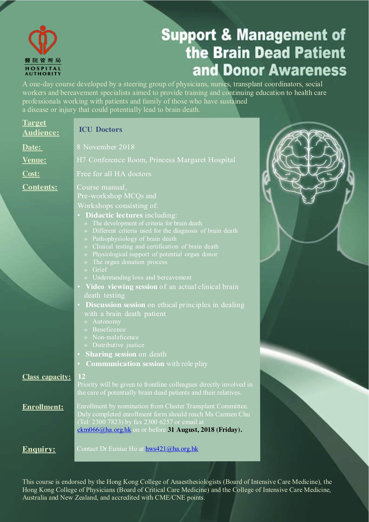 Donor awareness poster 2018 ICU doctors
