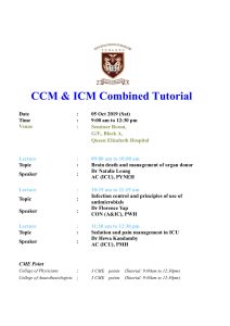CCM ICM Combined Tutorial 20191005