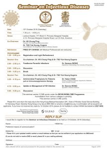 Seminar on Infectious Diseases on 19 Oct 2019
