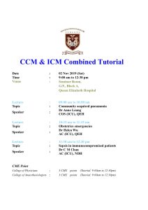 CCM ICM Combined Tutorial 20191102