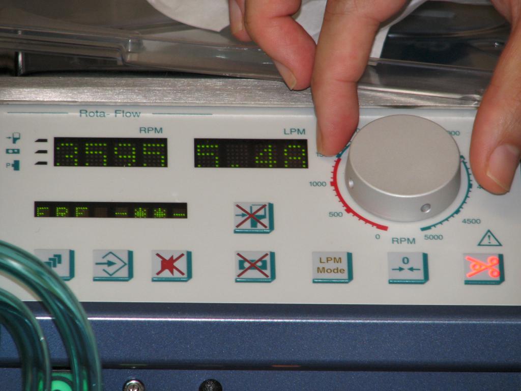 Fig 2. Control over the speed of revolution of centrifugal pump and hence the flow rate