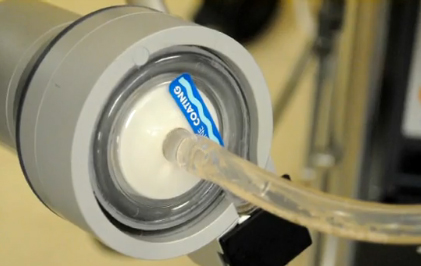Fig 3. The Rotaflow centrifugal pump driven by magnetic field to drive blood forward