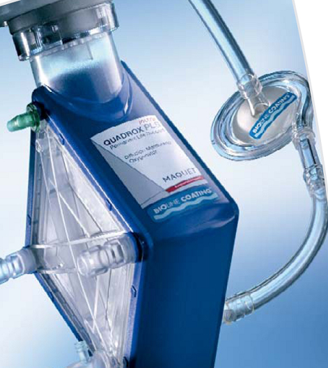 Fig 4. Gas of adjustable FiO2 controlled by an air-oxygen blender will go through this oxygenation membrane to allow gaseous diffusion