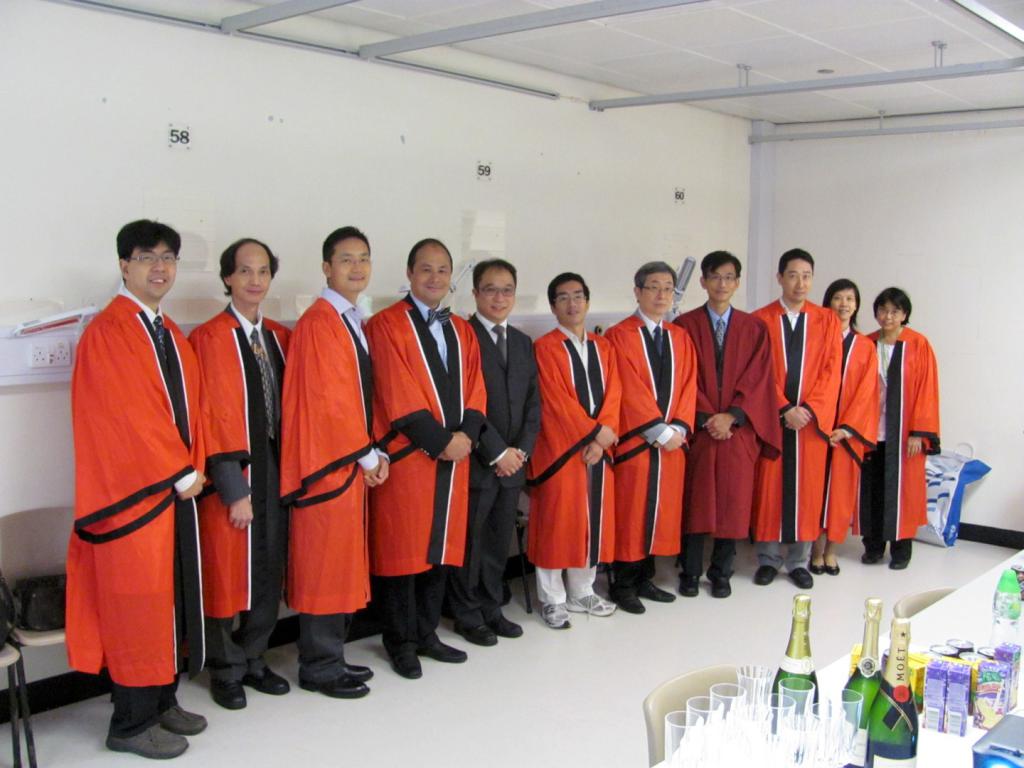 Examiners and the successful candidate, Dr Anfernee Yim