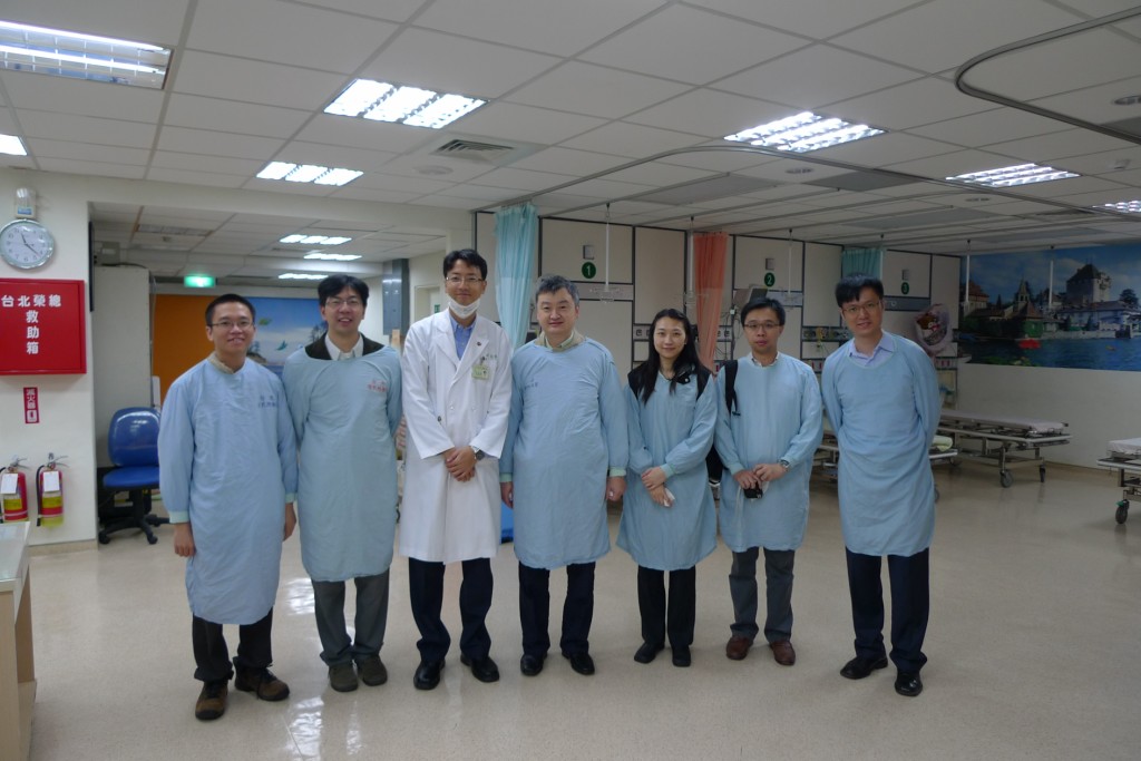 From left to right: Dr HP Shum, Dr Kenny KC Chan, Dr Hsiao-Huang Chang (MD, PhD, Department of Cardiovascular Surgery), Dr WW Yan, Dr Grace SM Lam, Dr Arthur MC Kwan, Dr Rex Lam